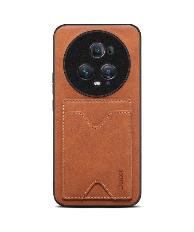 Coque Honor Magic 5 Pro Denior Effet Cuir Porte Cartes