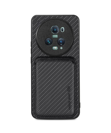 Coque Honor Magic 5 Pro Fibre de Carbone Porte-cartes détachable