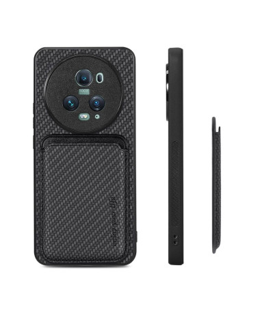 Coque Honor Magic 5 Pro Fibre de Carbone Porte-cartes détachable