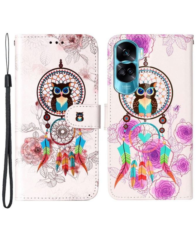 Honor 90 Lite - Housse hibou et capteur de rêves colorés