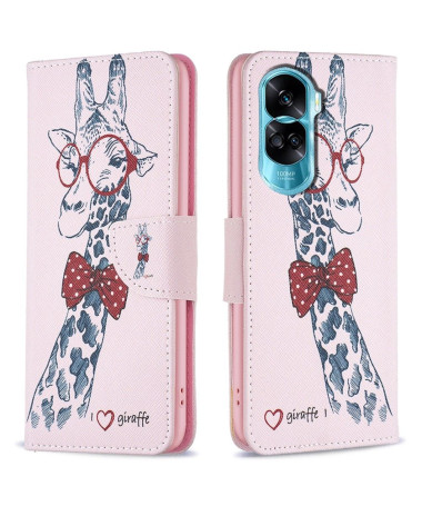 Housse Honor 90 Lite Girafe avec lunettes