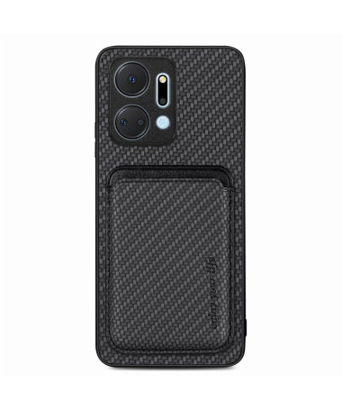 Coque Honor X7a Fibre de Carbone Porte-cartes détachable