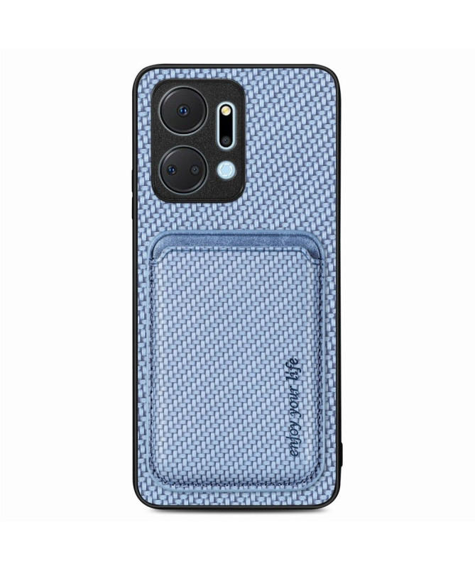 Coque Honor X7a Fibre de Carbone Porte-cartes détachable