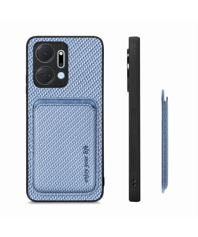 Coque Honor X7a Fibre de Carbone Porte-cartes détachable