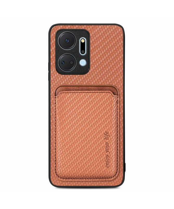Coque Honor X7a Fibre de Carbone Porte-cartes détachable