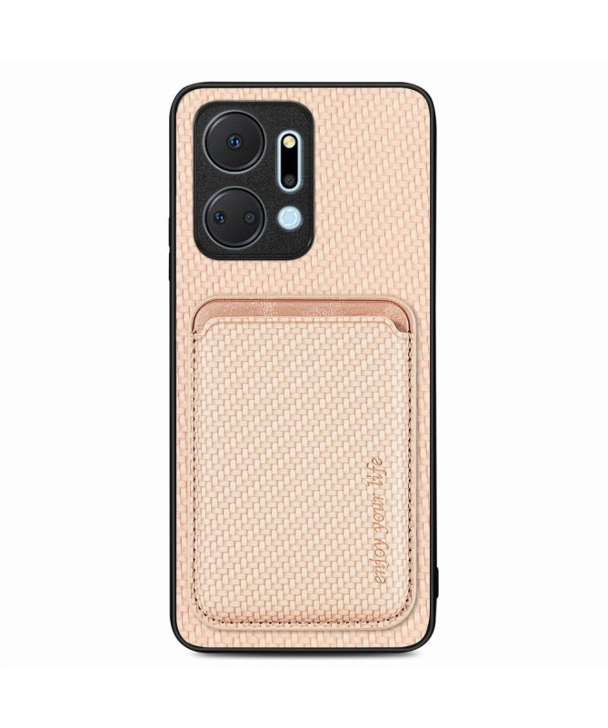 Coque Honor X7a Fibre de Carbone Porte-cartes détachable