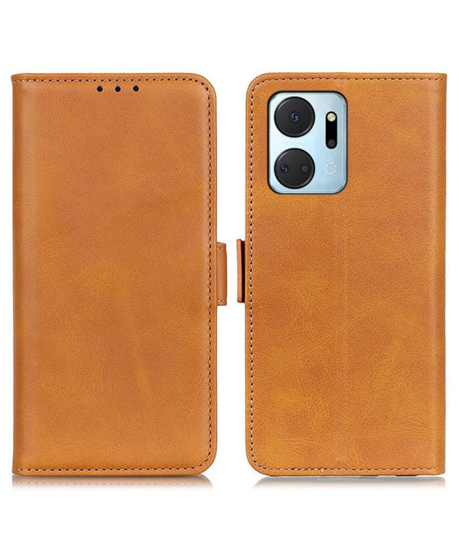 Étui Honor X7a portefeuille revêtement simili cuir mat