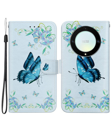 Housse Honor Magic 5 Lite Papillon Céleste