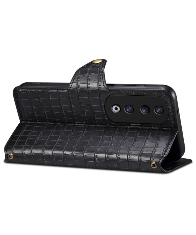Étui Honor 90 Pro à Texture Crocodile avec Support
