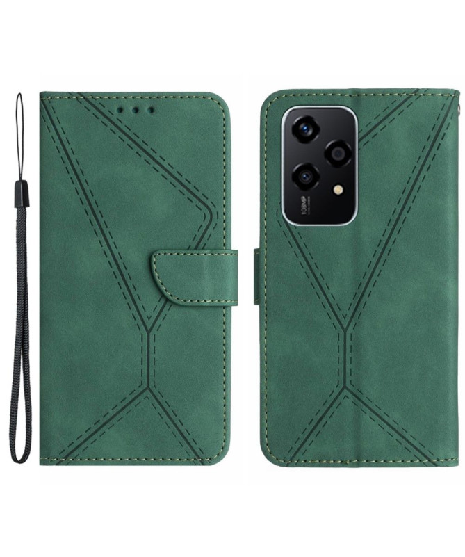 Housse Honor 200 Lite Lines effet cuir rétro