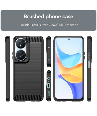 Coque Honor 90 Smart Carbone Brossée