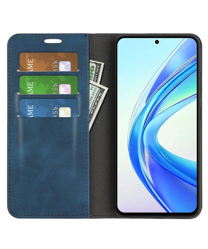 Étui Honor 90 Smart simili cuir fonction stand