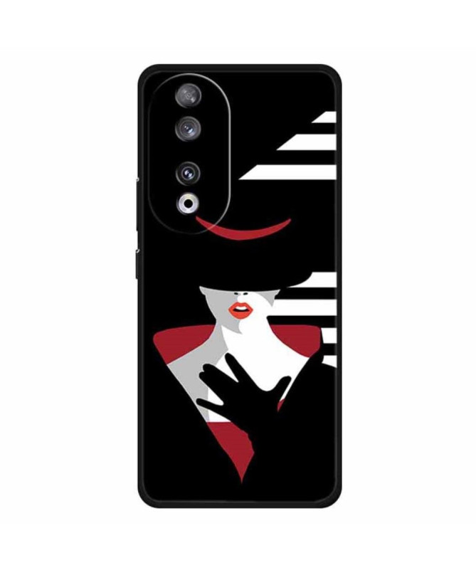 Coque Honor 90 Dame au Chapeau Noir