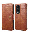 Housse Honor 90 Portefeuille avec Texture Crocodile