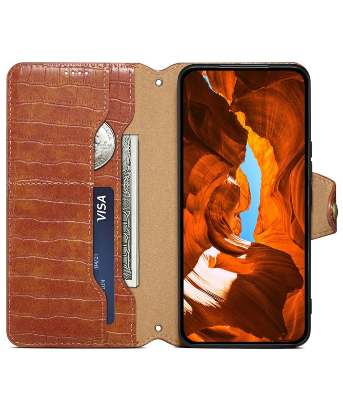 Housse Honor 90 Portefeuille avec Texture Crocodile