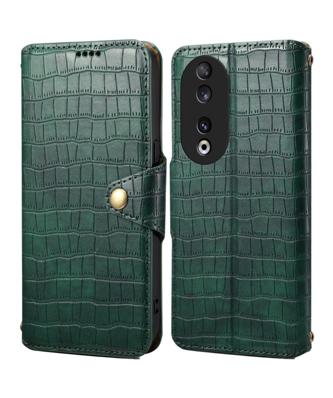 Housse Honor 90 Portefeuille avec Texture Crocodile