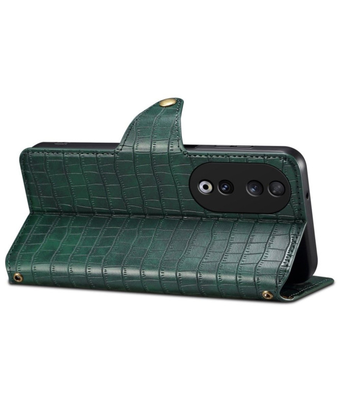 Housse Honor 90 Portefeuille avec Texture Crocodile