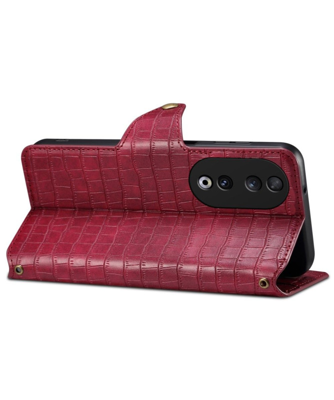 Housse Honor 90 Portefeuille avec Texture Crocodile