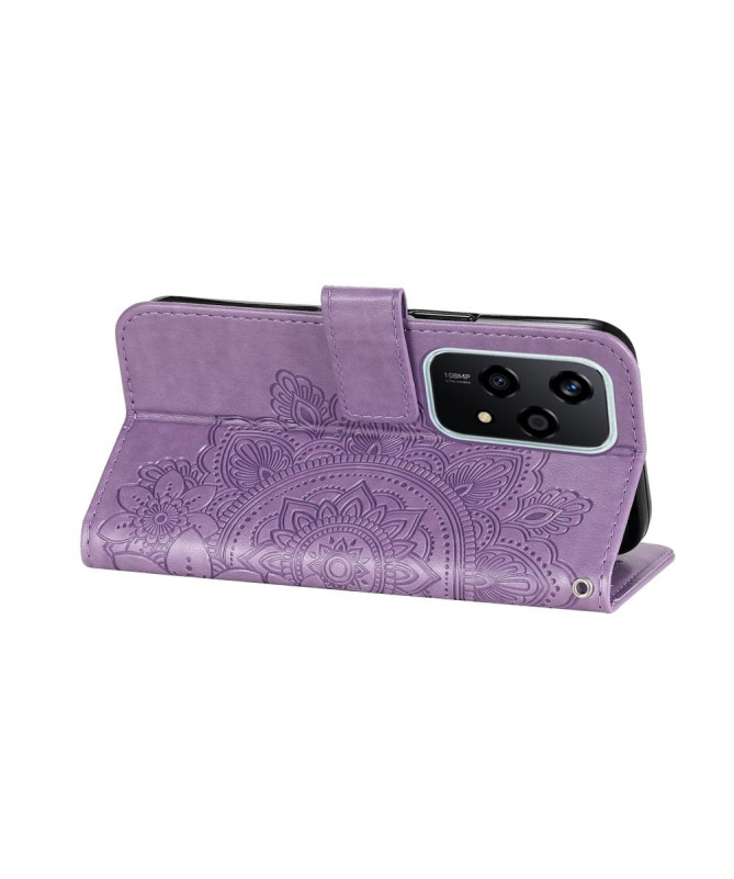 Housse Honor 200 Lite Portefeuille Motif Floral Violet - photo 3