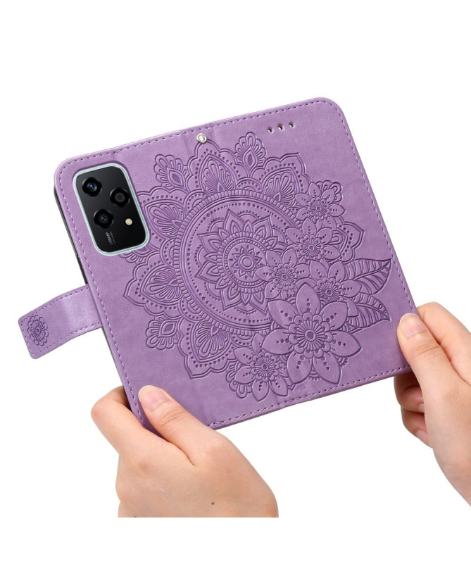 Housse Honor 200 Lite Portefeuille Motif Floral Violet - photo 4