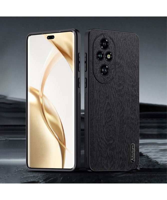 Coque Honor 200 Pro effet cuir style bois