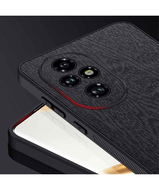 Coque Honor 200 Pro effet cuir style bois