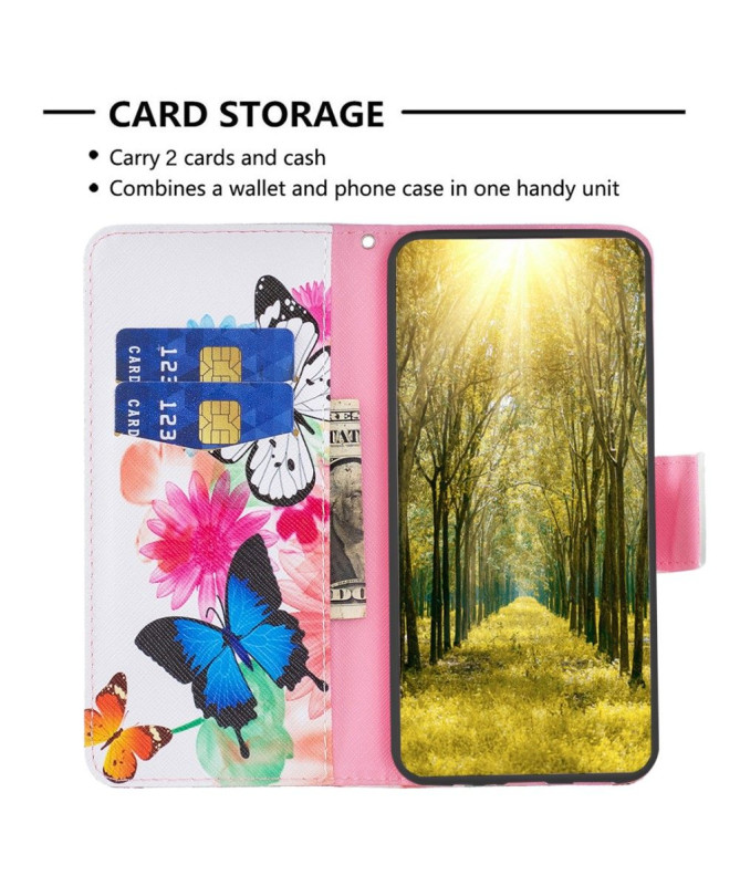 Housse Honor 200 papillons et fleurs colorées