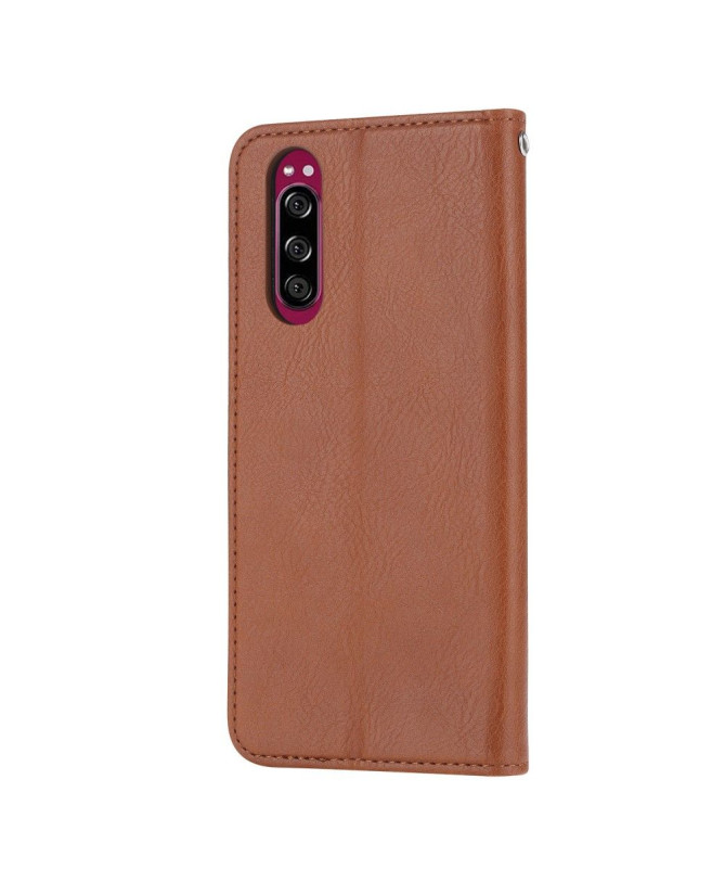 Housse Sony Xperia 5 simili cuir stand case