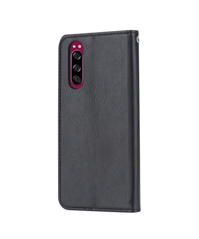 Housse Sony Xperia 5 simili cuir stand case