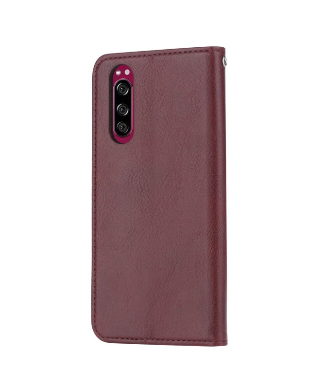 Housse Sony Xperia 5 simili cuir stand case