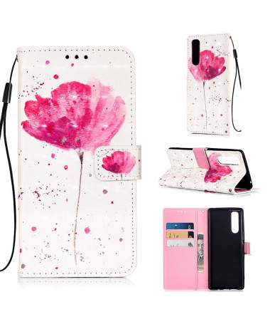 Housse Sony Xperia 5 fleur rose