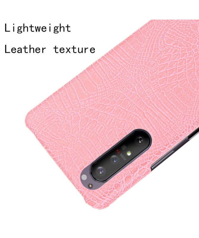 Coque Sony Xperia 1 II effet peau de croco