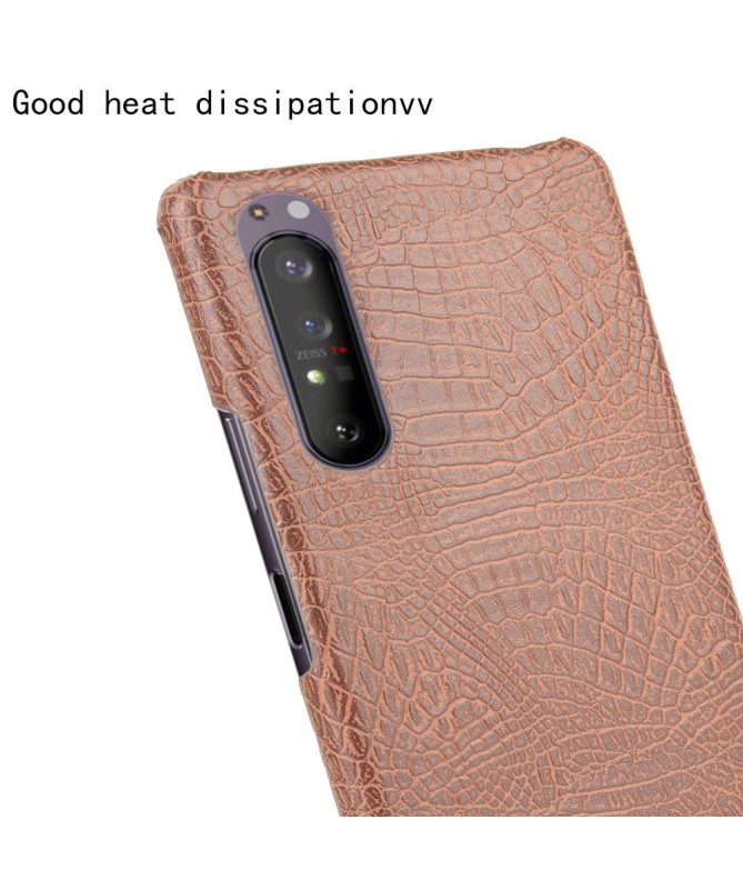 Coque Sony Xperia 1 II effet peau de croco