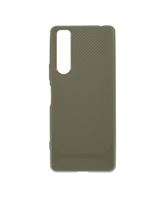 Coque Sony Xperia 1 II Aspect Fibre de Carbone