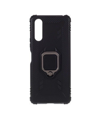 Coque Sony Xperia 10 II Aspect Carbone avec Anneau Support