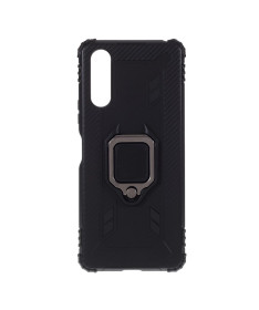 Coque Sony Xperia 10 II Aspect Carbone avec Anneau Support