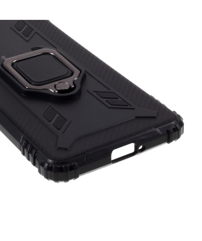 Coque Sony Xperia 10 II Aspect Carbone avec Anneau Support