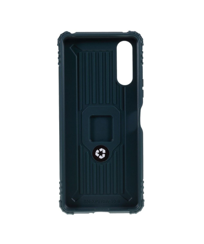 Coque Sony Xperia 10 II Aspect Carbone avec Anneau Support