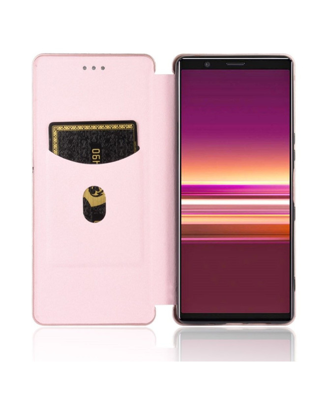 Housse Sony Xperia 5 II Effet Fibre de Carbone