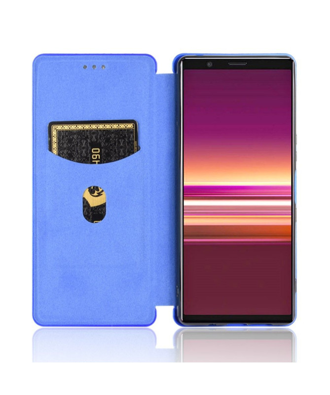 Housse Sony Xperia 5 II Effet Fibre de Carbone