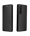 Housse Sony Xperia 1 III Simili Cuir Style Fibre de Carbone