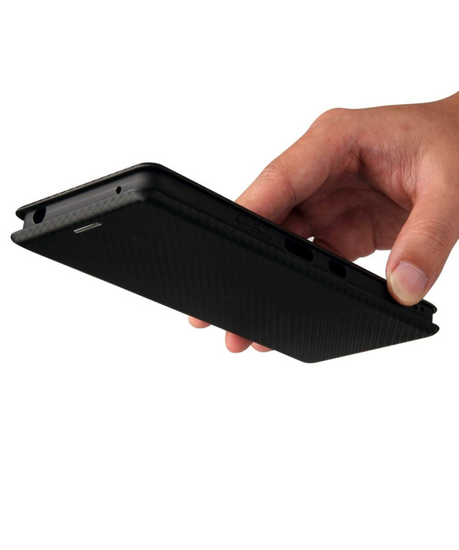 Housse Sony Xperia 1 III Simili Cuir Style Fibre de Carbone