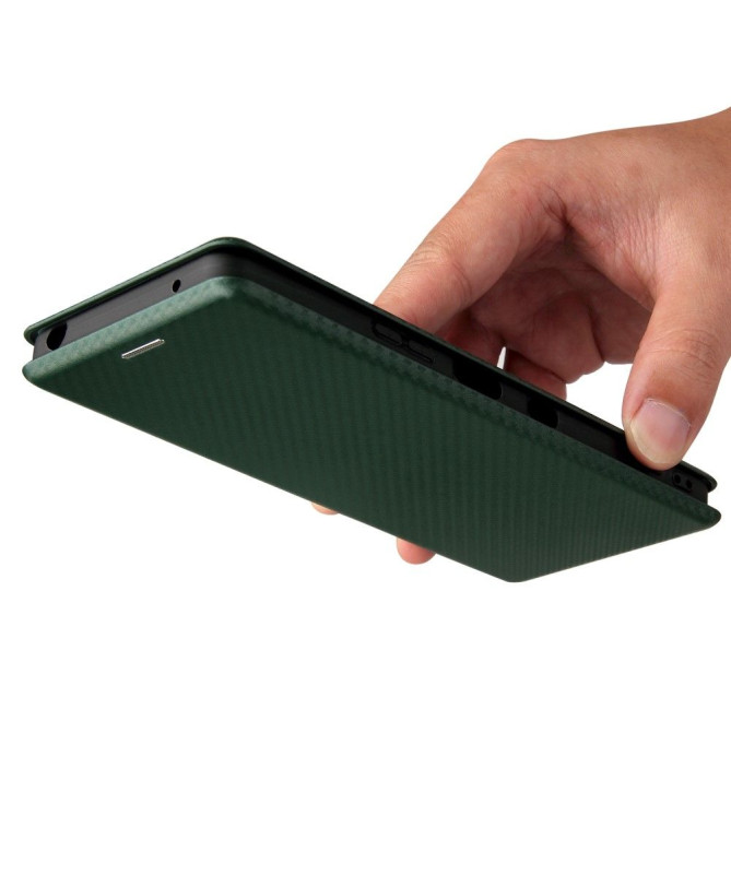 Housse Sony Xperia 1 III Simili Cuir Style Fibre de Carbone