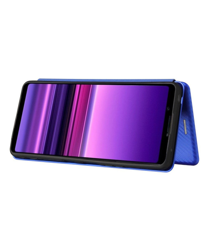 Housse Sony Xperia 1 III Simili Cuir Style Fibre de Carbone