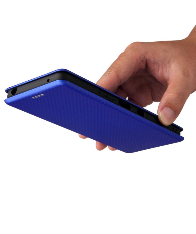 Housse Sony Xperia 1 III Simili Cuir Style Fibre de Carbone