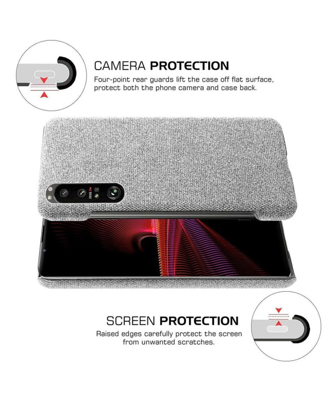 Coque Sony Xperia 1 III revêtement tissu