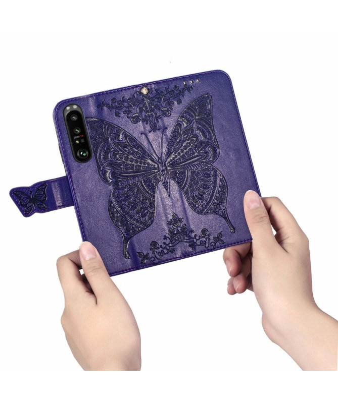 Housse Sony Xperia 1 III Papillon Relief