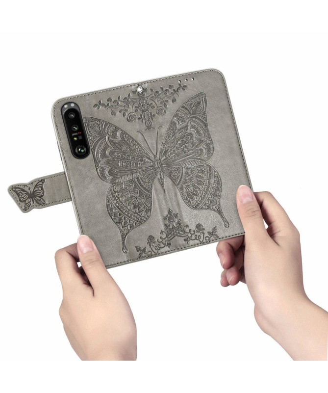 Housse Sony Xperia 1 III Papillon Relief