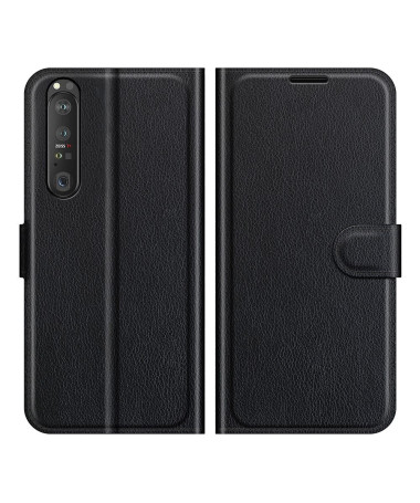 Housse Sony Xperia 1 III portefeuille style cuir