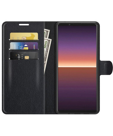 Housse Sony Xperia 1 III portefeuille style cuir